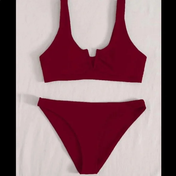 SOLD* Burgundy bikini set NWT - Picture 2 of 6